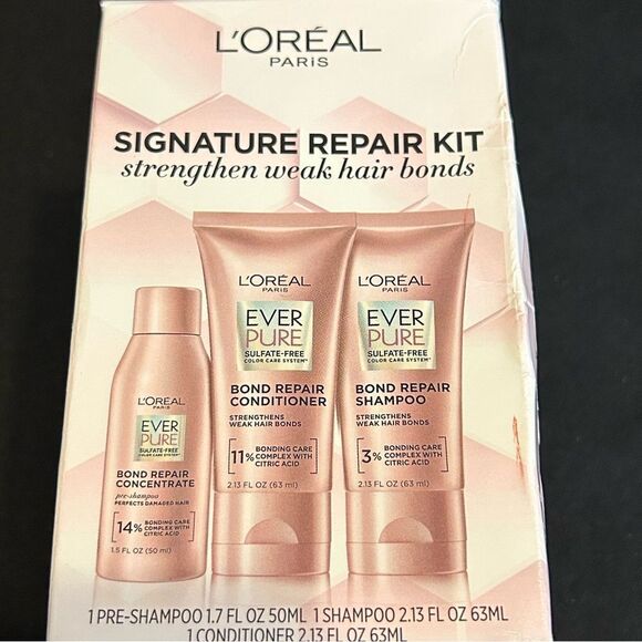 🌻 L’Oréal Ever Pure Signature Repair Kit Bonding Care Complex with Citric Acid - Picture 1 of 2